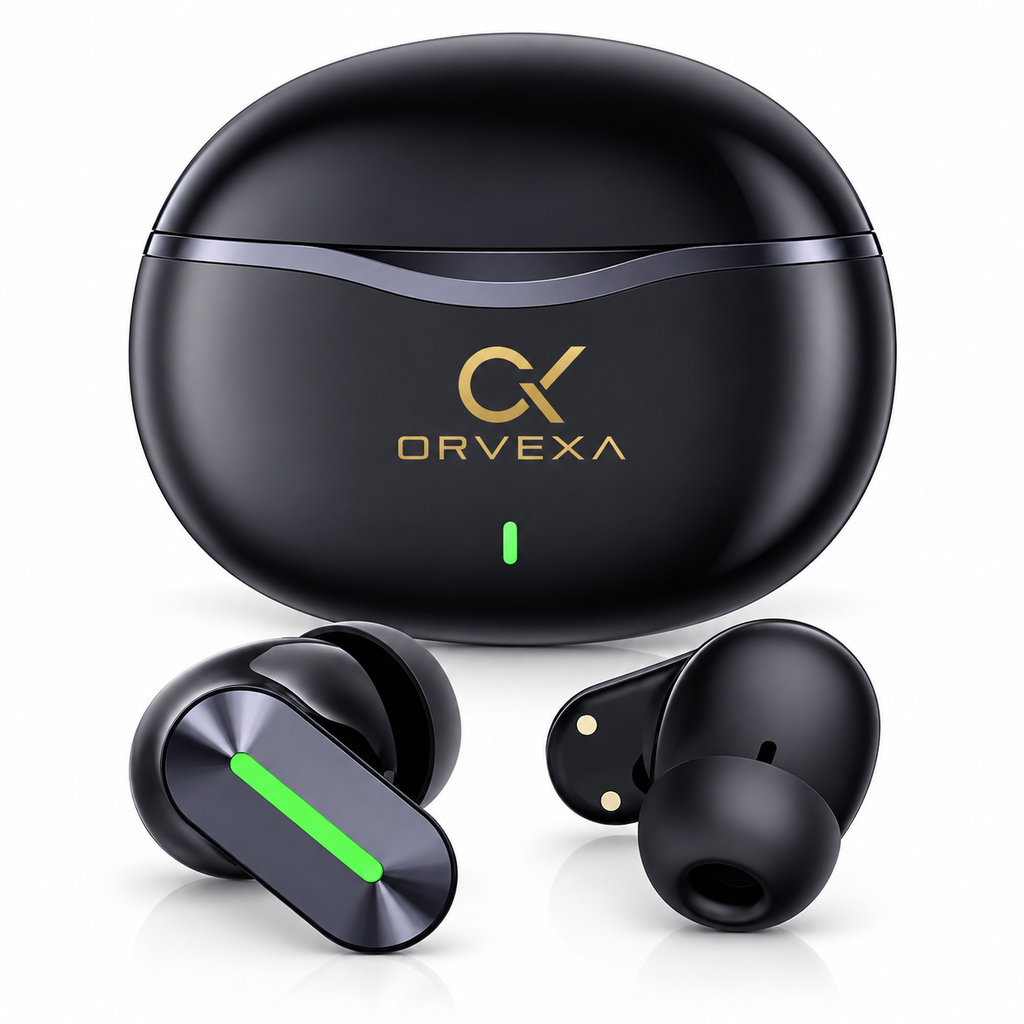ORVEXA Firefly Earbud – 50 Hrs Playtime, 13 mm Driver, Black